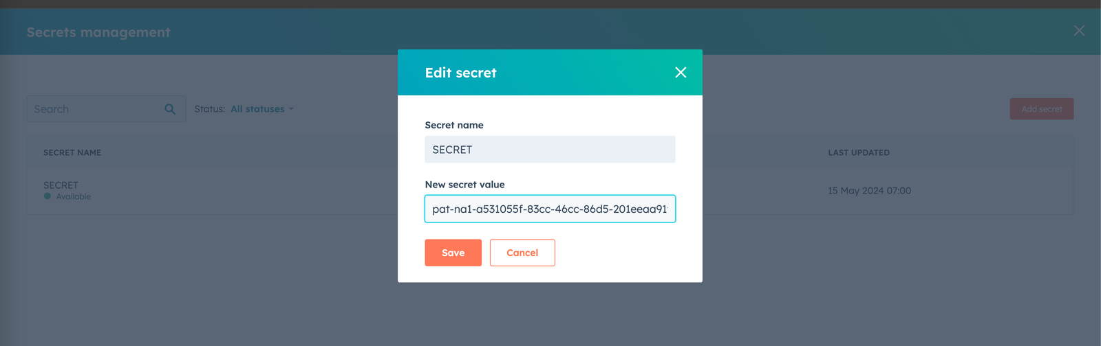 Step2---Workflow---10-add-secret-value